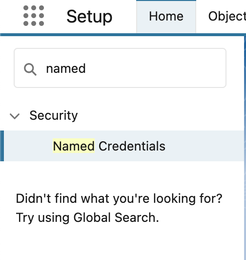 Named credential for Salesforce flow