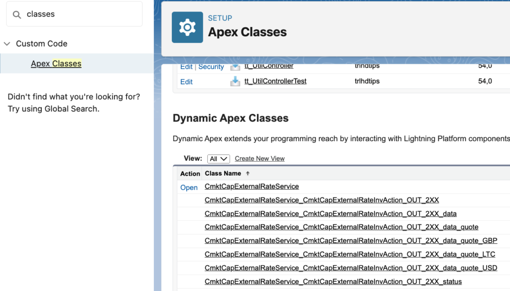 Salesforce generated apex classes for flow