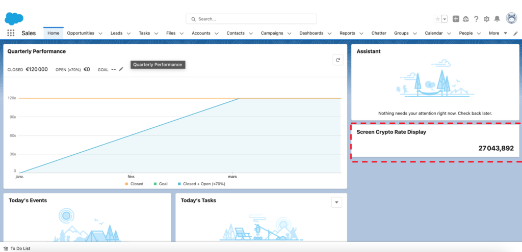 Display bitcoin rate with a Screen flow doing an http callout