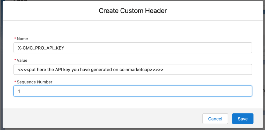 Create custom header in named credential in Salesforce configuration